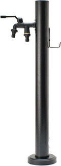 Garden Water Column Outdoor Post Faucet Freestanding with Hose Stand Water Dispenser Hydrant with Double Outlet Water Pipe Seat for Washing and Watering