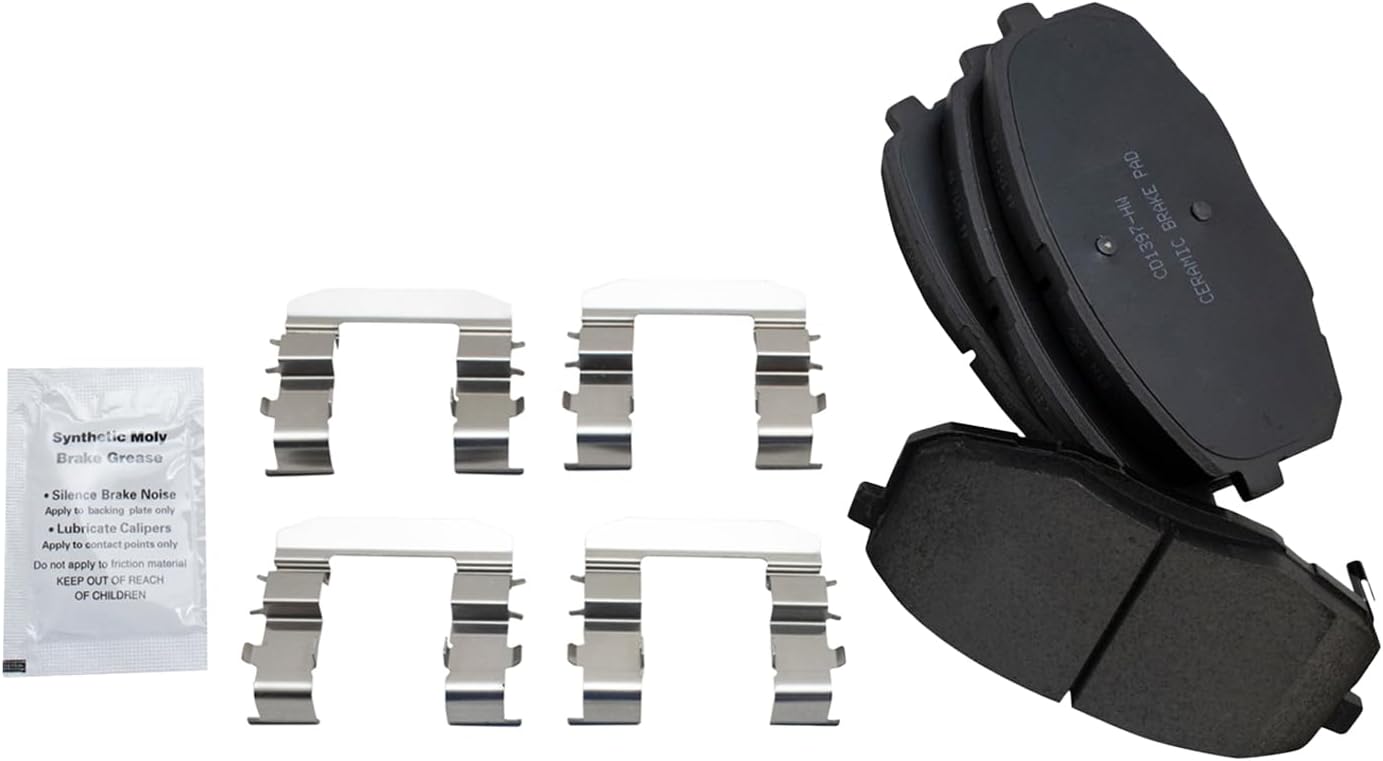 TRQ Performance Front Brake Pad and Rotor Set Ceramic Coated Drilled Slotted Vented Rotors Compatible with 2010-2013 Kia Forte Forte Koup