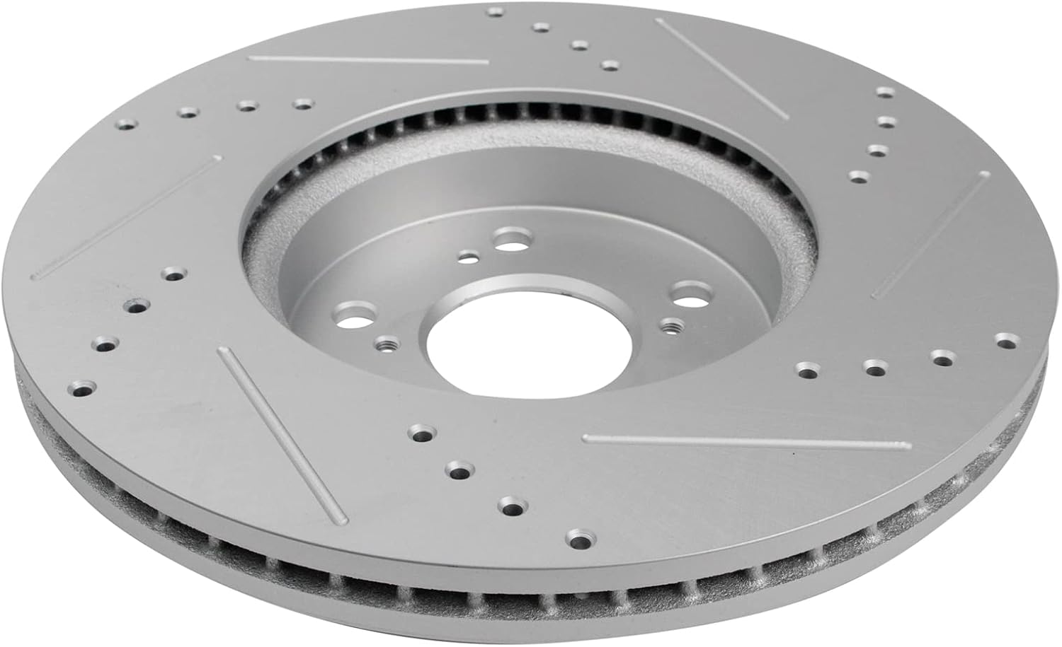 TRQ Performance Front Brake Pad and Rotor Set Ceramic G Coated Slotted Drilled Rotors Compatible with 2017-2020 Honda CR-V