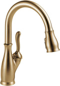 Delta Faucet Leland Pull Down Kitchen Faucet Gold, Gold Kitchen Faucets with Pull Down Sprayer, Faucet for Kitchen Sink with Magnetic Docking Spray Head, Champagne Bronze 9178-CZ-DST