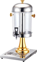Drink dispensers for Parties, Beverage Machine, Buffet Stainless Steel Juice Bucket, Hot and Cold Drink Machine with Faucet, for Restaurant Hotel Bar(Gold,8L)