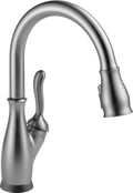 Delta Leland Brushed Nickel Touch Kitchen Faucet with Pull Down Sprayer, Traditional Single Hole Touch On Kitchen Sink Faucet, Single Handle, Arctic Stainless 9178T-AR-DST