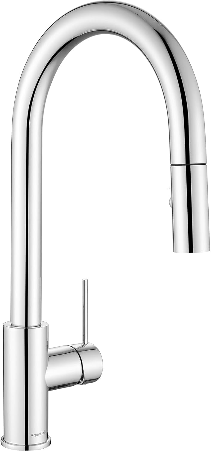 AguaStella AS60CH Chrome Kitchen Sink Faucet with Pull Down Sprayer Single Handle