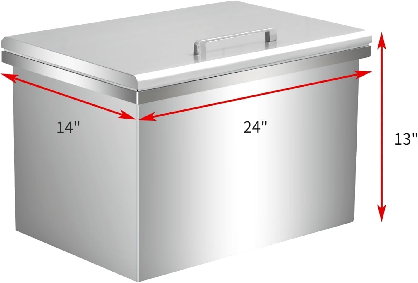 Commercial Stainless Steel Drop-in Ice Bin Chest – Insulated Bar Ice Well for Beverage Service