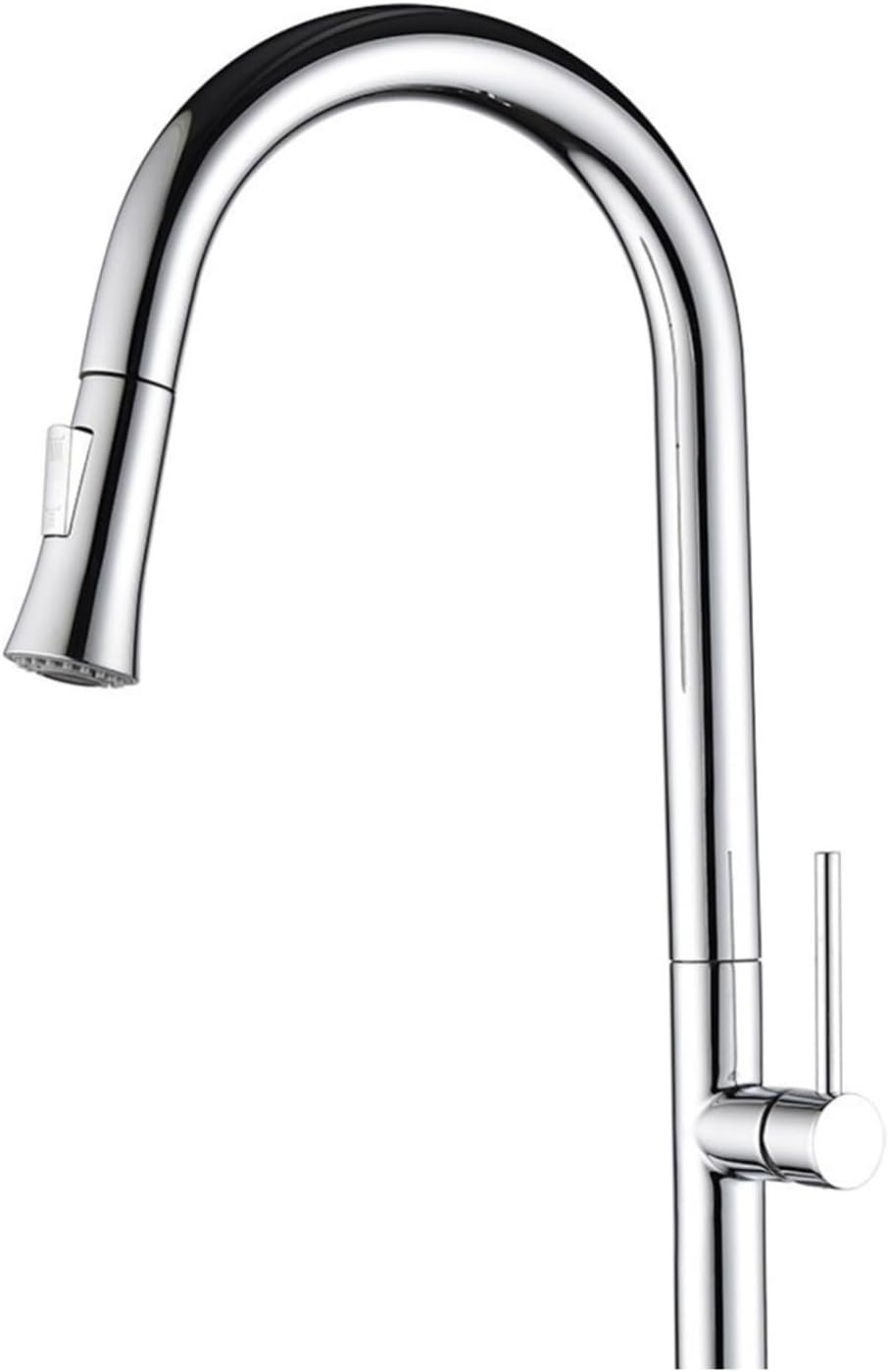 Pull Out Kitchen Sink Water Tap Single Handle Cold and Hot Water Mixer Tap 360 Rotation Kitchen Faucet(Chrome)