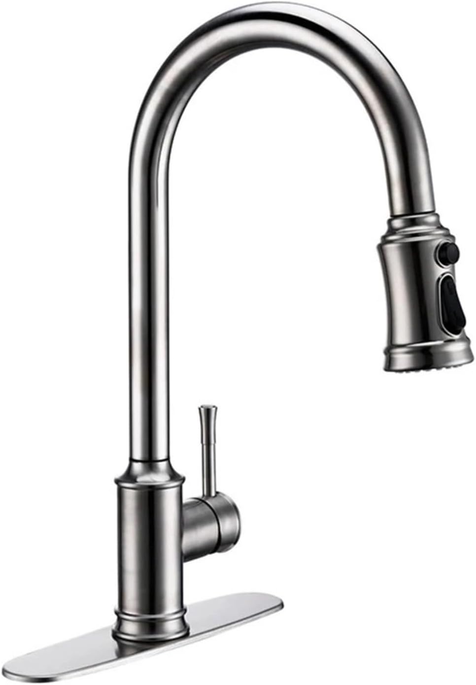 Smart Touch Kitchen Faucet Sensor Mixer Tap Pull Down Spray Swivel Deck Mount Hot Cold Water Single Handle(Brushed Chrome)
