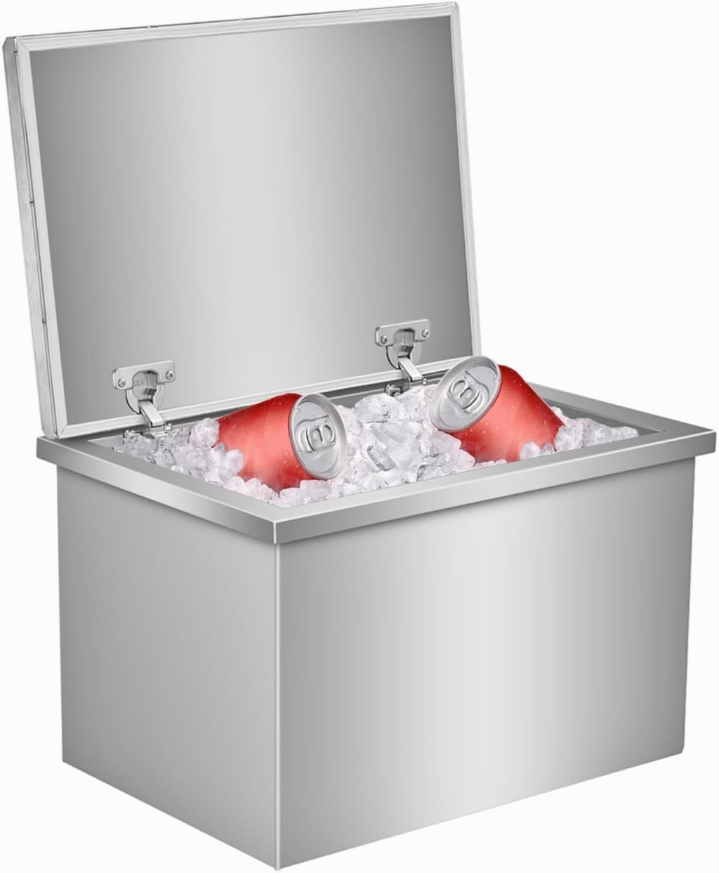Commercial Stainless Steel Drop-in Ice Bin Chest – Insulated Bar Ice Well for Beverage Service