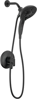 Delta Tetra 17 Series Matte Black Dual-Function Shower Faucet Set with In2ition 2-in-1 Dual Shower Head with HandHeld Spray Combo, Valve Trim Kit, Matte Black T17289-BL (Valve Not Included)