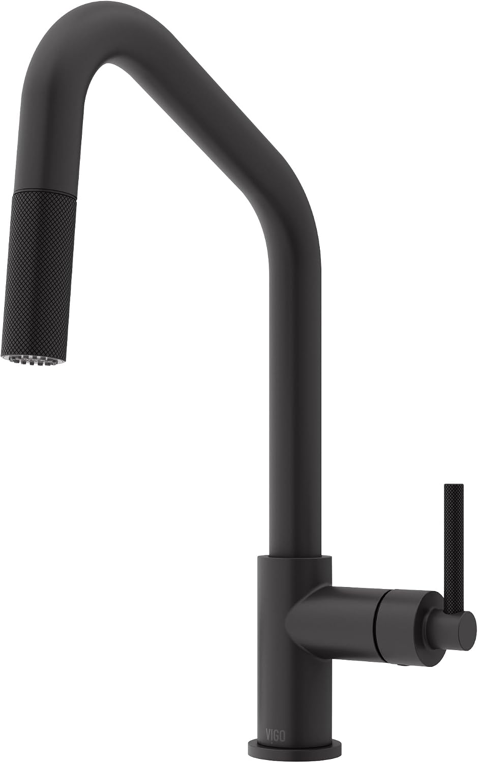 VIGO Utopia 15'' H Single Handle Pull-Down Sprayer Kitchen Bar Faucet in Matte Black-VG02038MB