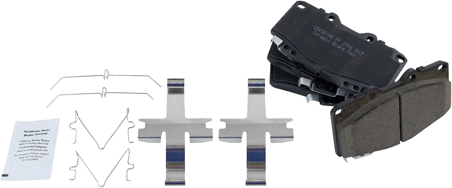 TRQ Performance Front Ceramic Brake Pad and Rotor Set Coated Drilled Slotted Compatible with 1990-1991 Toyota 4Runner 1994-1995 Toyota Pickup 4 Wheel Drive
