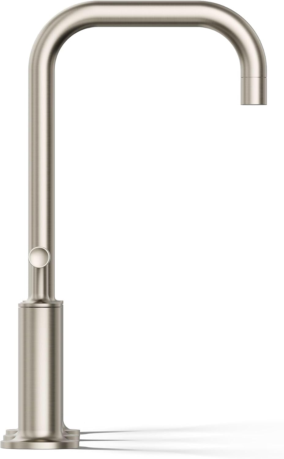 KOHLER K-14408-4-BN Purist® Widespread Bathroom Sink Faucet, 3-Hole, Widespread High Lever Handles and High Gooseneck Spout, 1.2 GPM, Vibrant Brushed Nickel