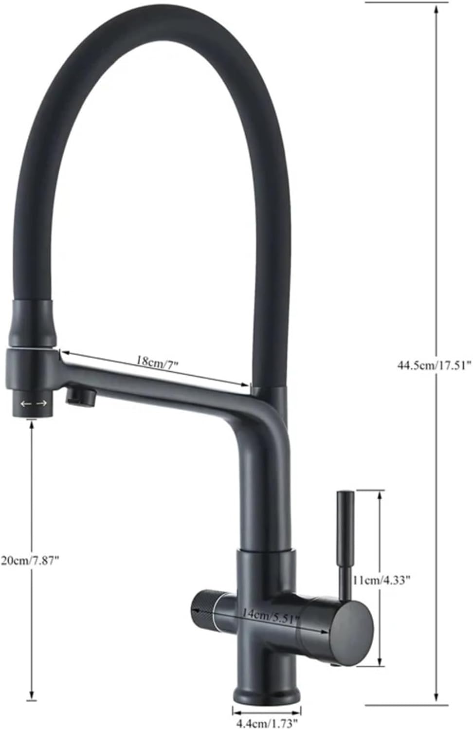 Pure Water Kitchen Faucets 360 Swivel Filter Faucet for Kitchen Pull Down Purification Water Mixer Tap(Brushed Gold)