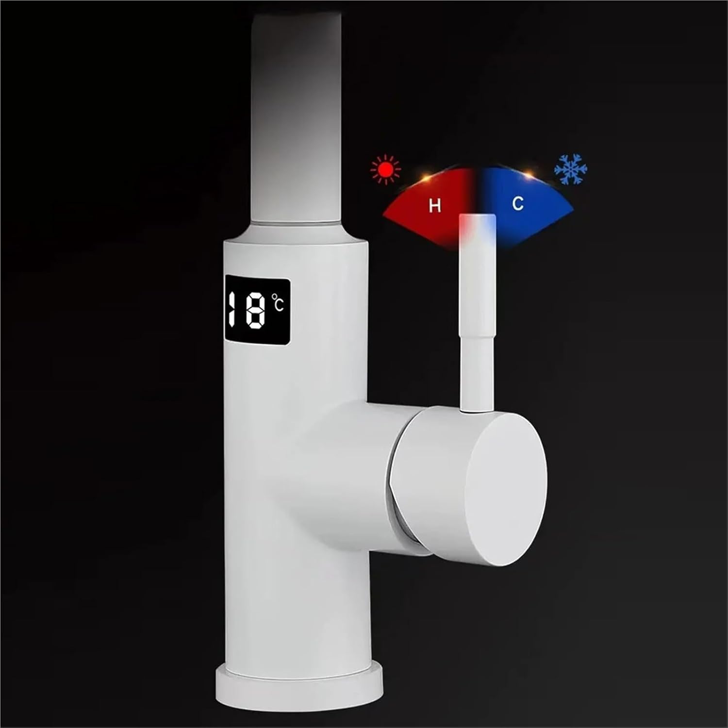 304 Stainless Steel Kitchen Faucet Touch Sensitive Hot and Cold Hydroelectricity Intelligent Faucet(Nickel)