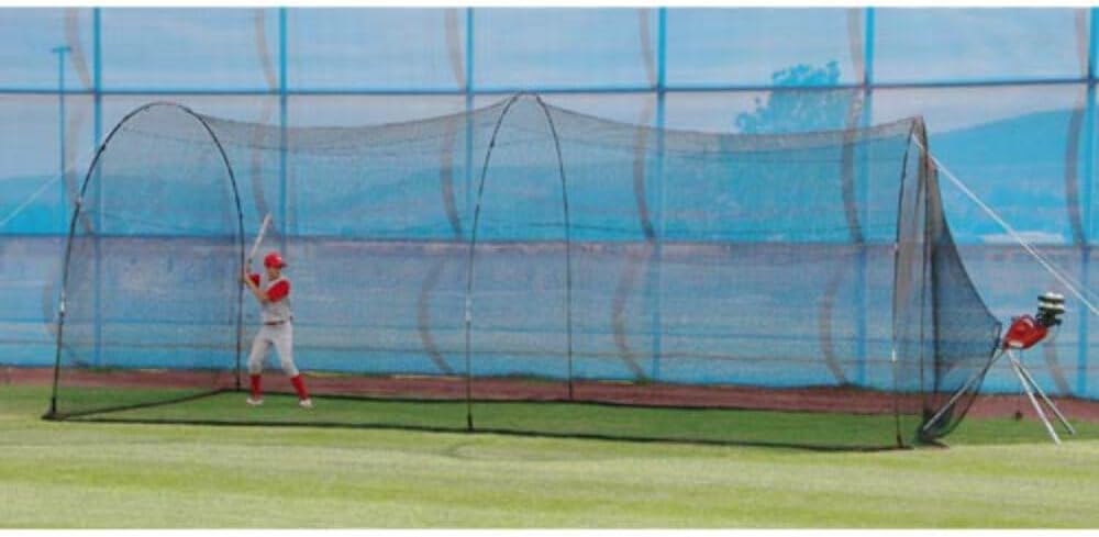 Heater Sports Xtender 36' Baseball & Softball Batting Cage Net & Frame (Machine NOT Included) - Durable Fiberglass Frame and Polyester Netting | Ideal for Batting Training for Kids, Teens, & Adults
