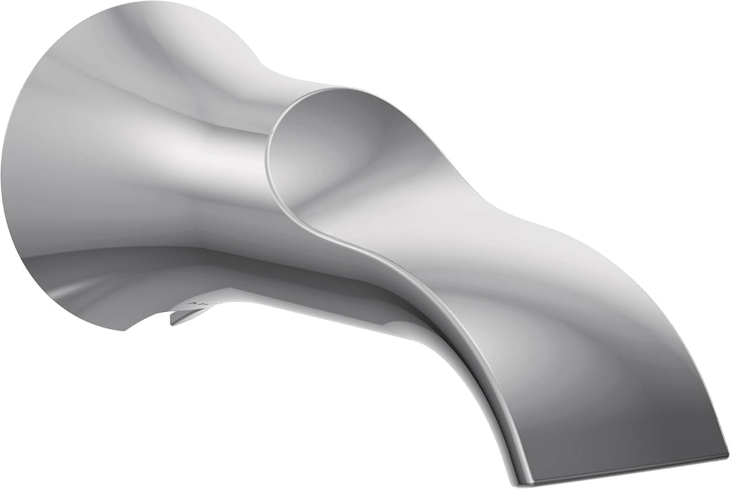 Moen S3836 Doux 1/2-Inch Slip Fit Connection Non-Diverting Tub Spout, Chrome