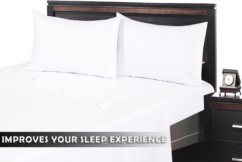 GOLD TEXTILES Bulk Pack of 72 Egyptian Cotton Standard/Queen Size Pillowcases, White T300-22'x32' (Fits up-to 20' X30' Pillow)- Ideal for use Hotels, Hospitals, School Hostel (Pillowcases - 72 Pack)
