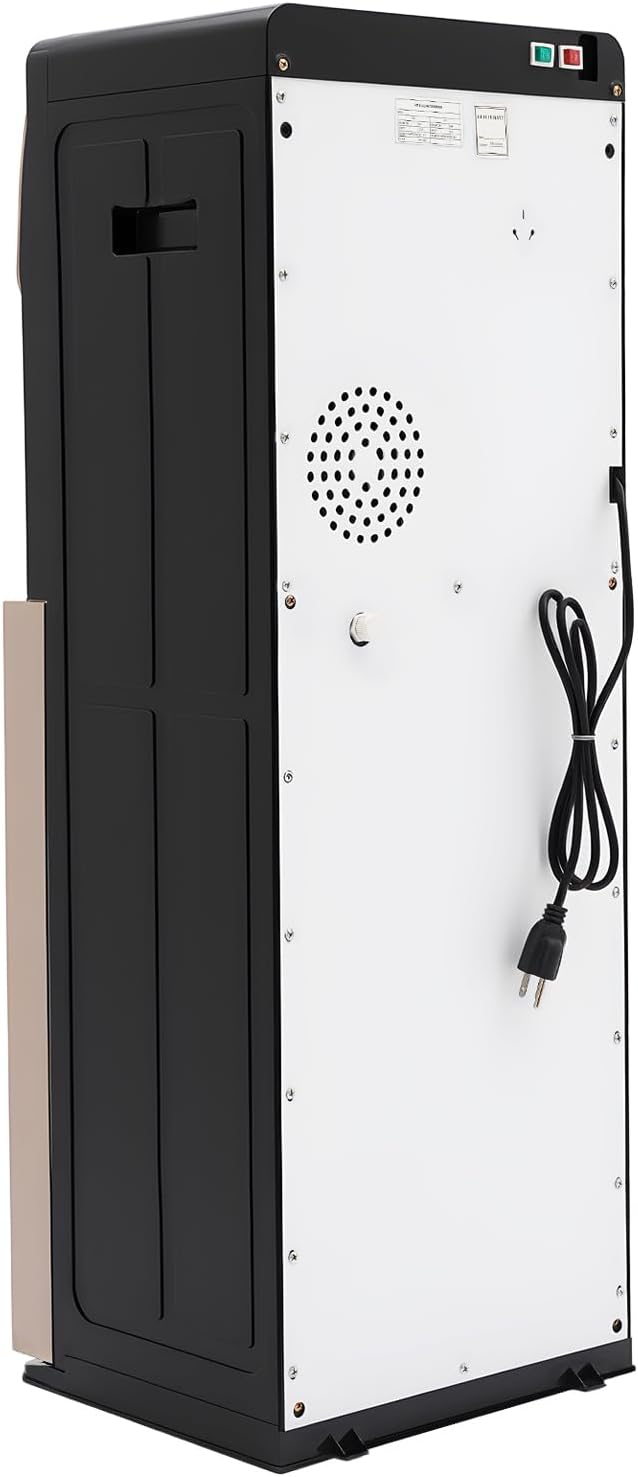 Bottom Loading Water Dispenser with Hot, Cold & Room Temperature Water - 500W Heating & 90W Cooling - Safe, Energy-Saving & User-Friendly Design for Home, Office (Champaign Gold)