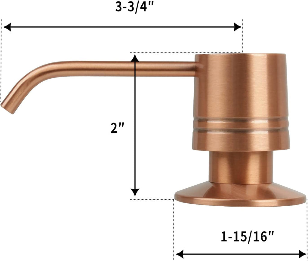 Akicon Copper Kitchen Faucet with Soap Dispenser, Single Handle Solid Brass High Arc Pull Down Sprayer Head Kitchen Sink Faucets with Deck Plate AK96455