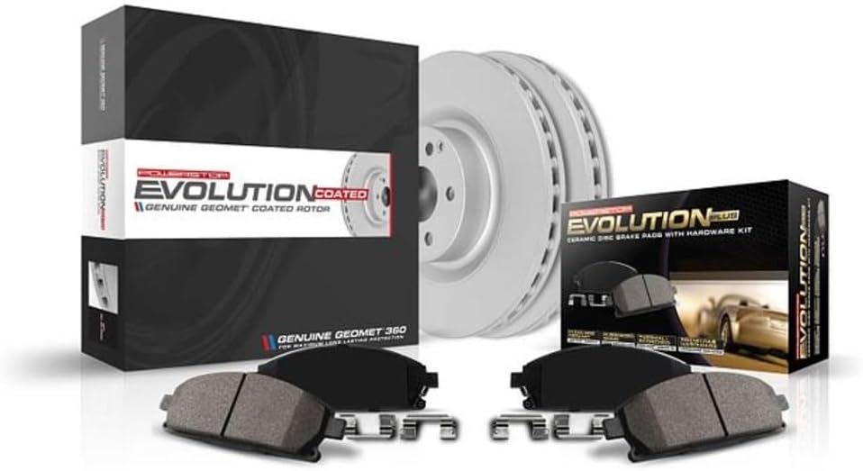 PowerStop Rear Brake Kit for Chrysler 200 2011-14 |Sebring 2007-10 |Dodge Avenger 2008-14 |Caliber 2007-12 - Fully-Coated Disc Rotors with Z17 Ceramic Brake Pads Replacement, CRK3033