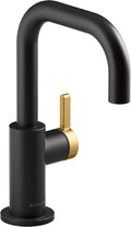 COMPONENTS® SQUARE SPOUT BEVERAGE FAUCET - MATTEBLACK/VIBRANT®BRUSHED MODERNE BRAS
