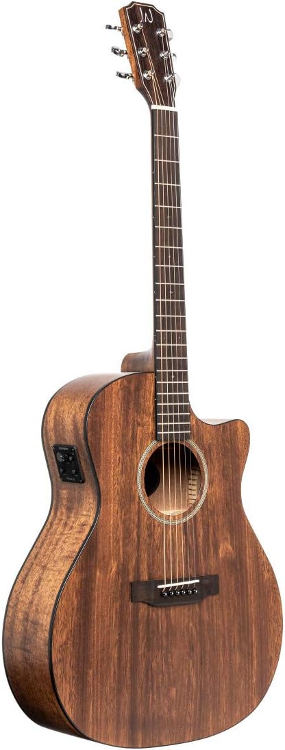 JN Guitars Dovern Series 6 String Acoustic-Electric Guitar, Right, Natural, Full (DOV-ACFI)