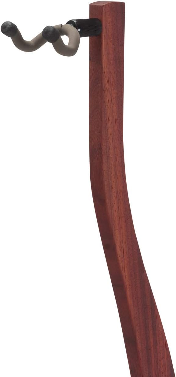 Zither Wooden Guitar Stand - Handcrafted Solid Padauk Wood Floor Stands Best for Acoustic, Electric and Classical Guitars, Made in USA