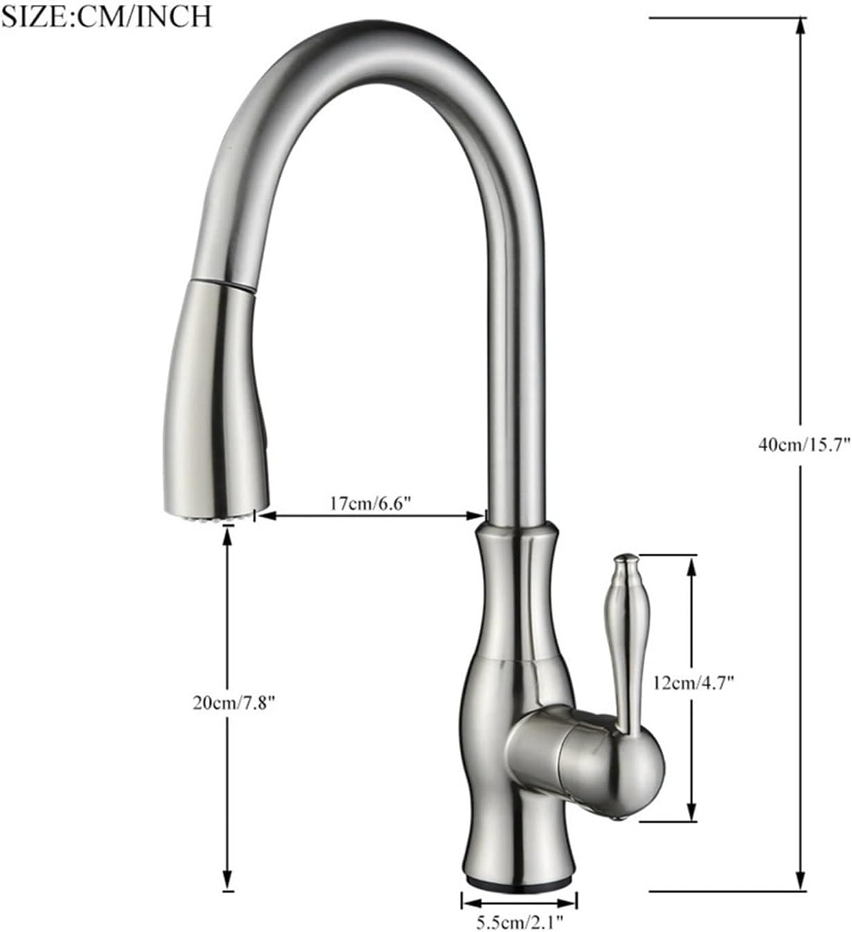 Pull Out Kitchen Faucet Shower/Stream Model Spout Tap Deck Mount Rotatable Single Handle Cold Hot Water Mixer(Black Bronze)