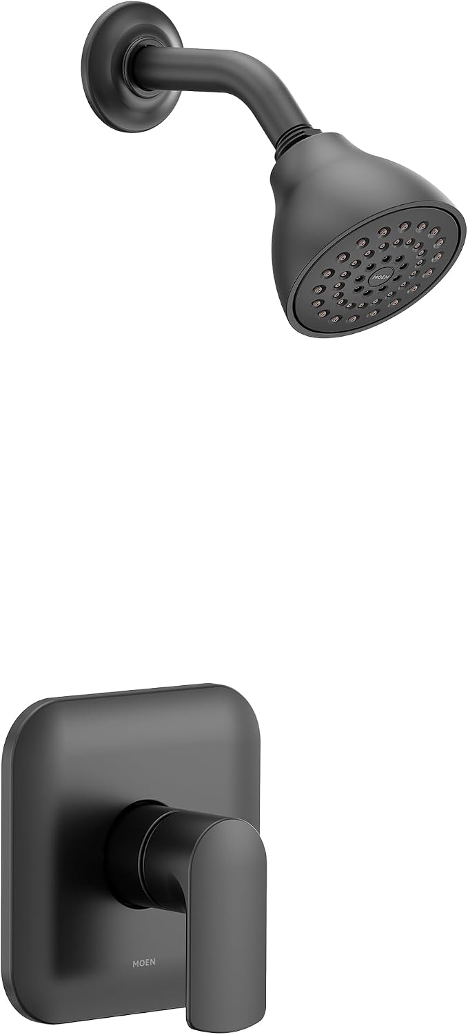 Moen UT2812EPBL Rizon M-CORE 2-Series 1-Handle Shower Trim Kit, Valve Required, Matte Black