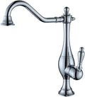 Kitchen Mixer Faucets Hot & Cold Solid Brass Sink Water Taps Single Handle Deck Mounted Crane Vessel(Gold)
