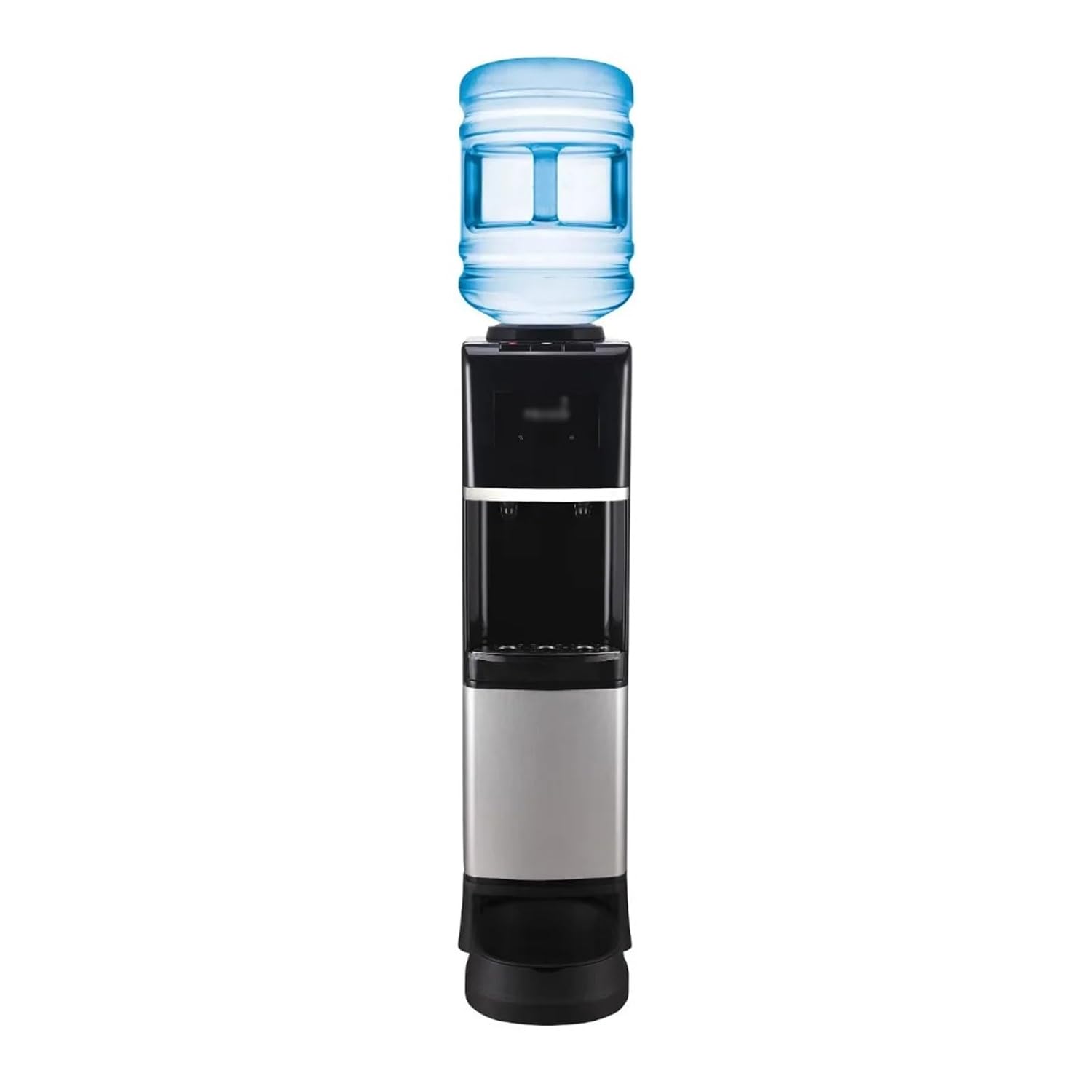 Hot and Cold Water Dispenser Water Dispenser Top Loading Hot/Cold Temperature Black and Stainless Steel