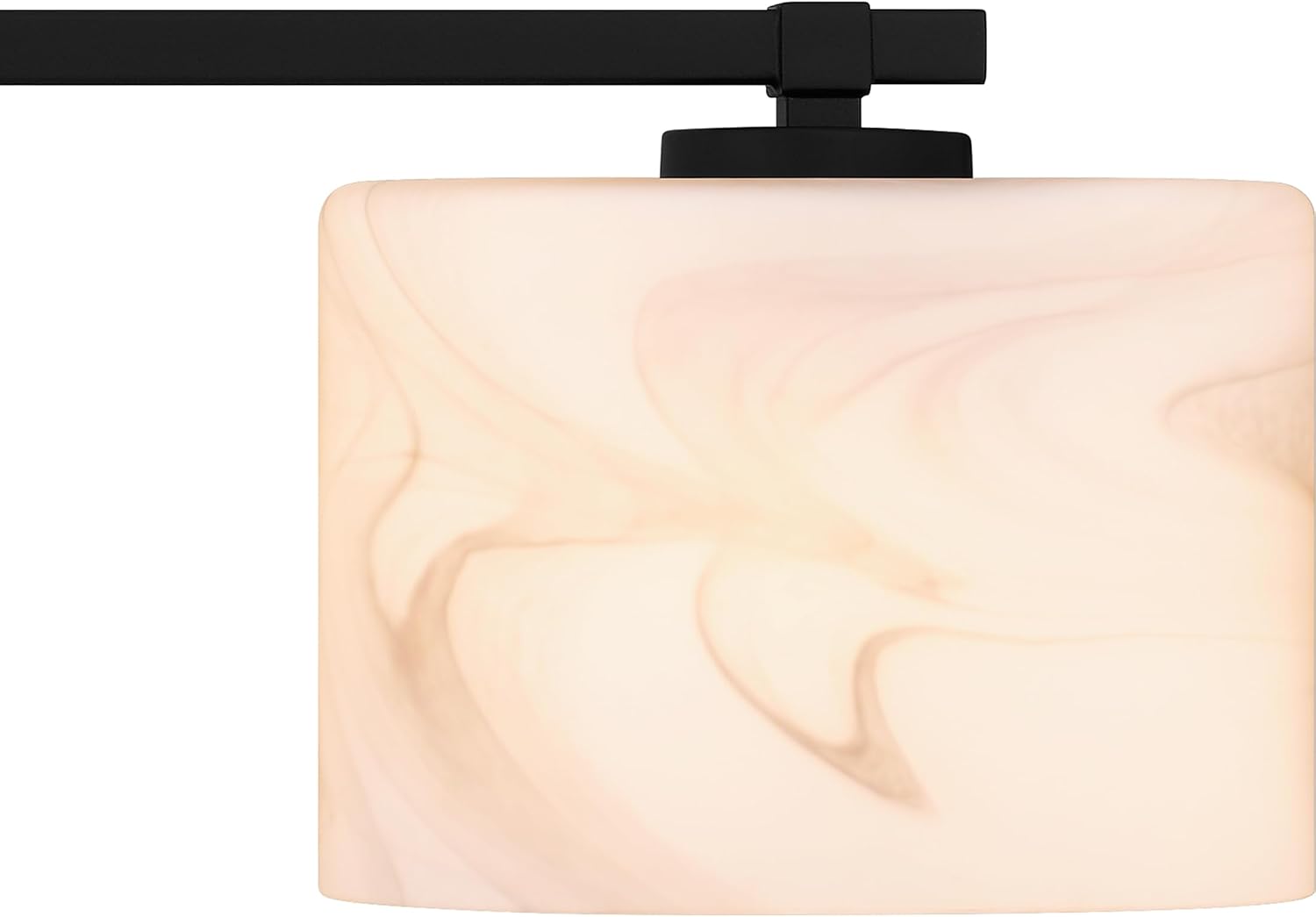 Quoizel Mather Bath Vanity Lights, 32 Inch 4-Light Lighting Fixtures Over Mirror, Matte Black with Marbled Glass Shade, 40W G9 Base Bulbs, Transitional Wall Mount Light for Bathrooms, Dresser or Sink