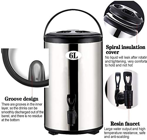 Insulated Stainless Steel Catering Urn - Hot Water Dispenser with Faucet for Coffee, Tea, and Beverages - Perfect for Events, Parties, and Buffets 16 L