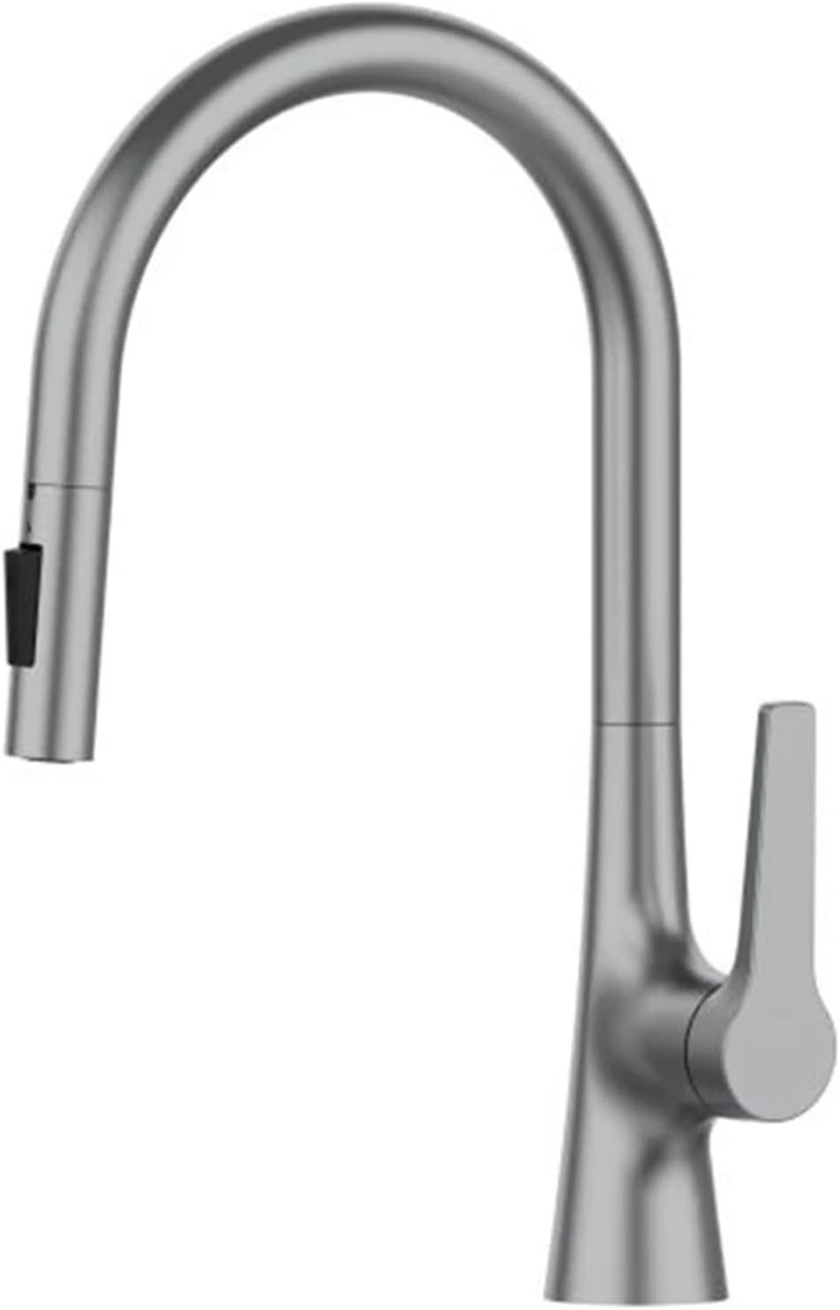 Brass Deck Mounted 360 Degree Rotation Kitchen Pull Out Brass Faucet Hot and Cold Water Sink Taps(Brushed Chrome)