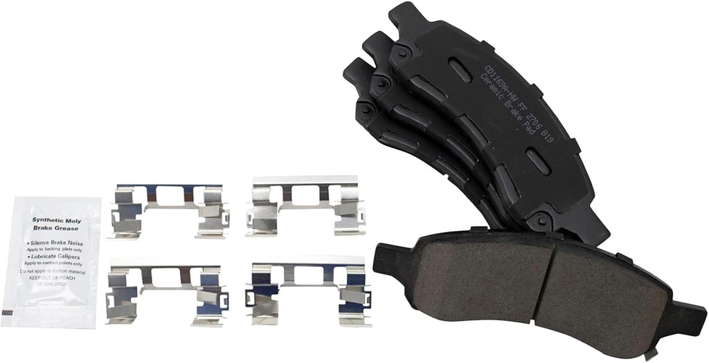 TRQ Performance Front Brake Pad & Rotor Set Ceramic G Coated Drilled Slotted Rotors Compatible with 06-07 Buick Rainier 2006 Chevrolet SSR 06-08 Chevrolet Trailblazer EXT 06-09 GMC Envoy XL Saab 9-7x