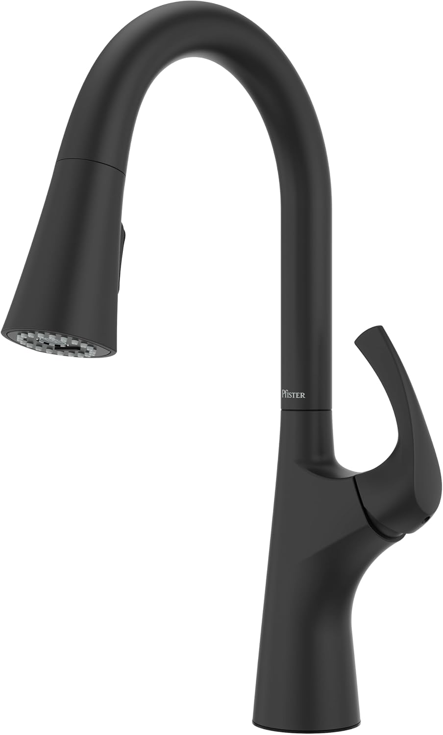 Pfister Talega Pull-Down Kitchen Faucet with Sprayer in Matte Black - Single Handle High Arc Spout with 3 Water Settings, 360° Swivel, and MagnePfit Magnetic Docking for Kitchen Sink