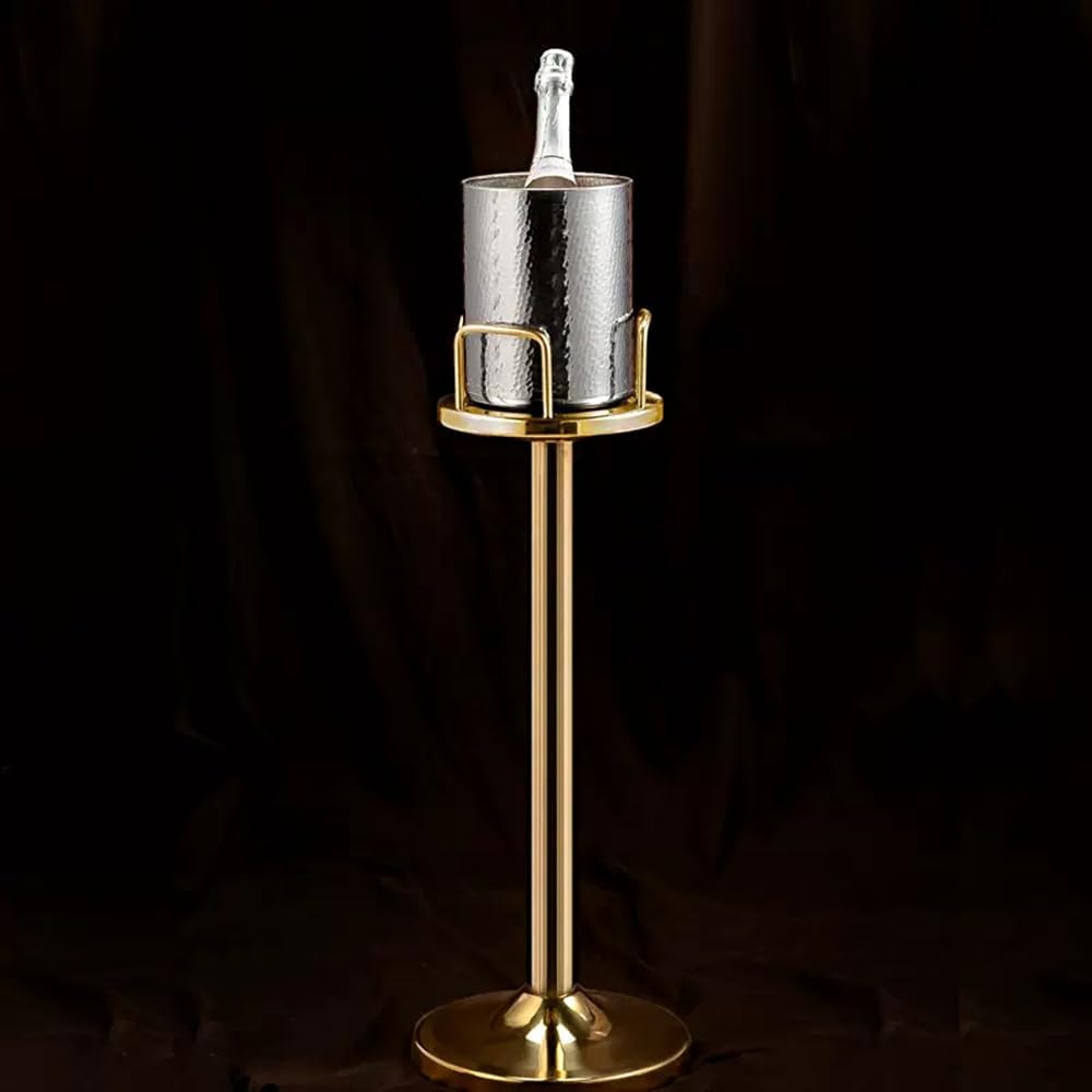 GAGALU Floor-Standing Stainless Steel Champagne Bucket Set, Housewarming Decoration, Bar KTV Christmas Family Kitchen Party Ice Bucket,J
