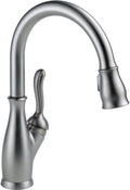 Delta Leland Brushed Nickel Kitchen Faucet, Kitchen Faucets with Pull Down Sprayer, Kitchen Sink Faucet, Faucet for Kitchen Sink with Magnetic Docking Spray Head, Arctic Stainless 9178-AR-DST