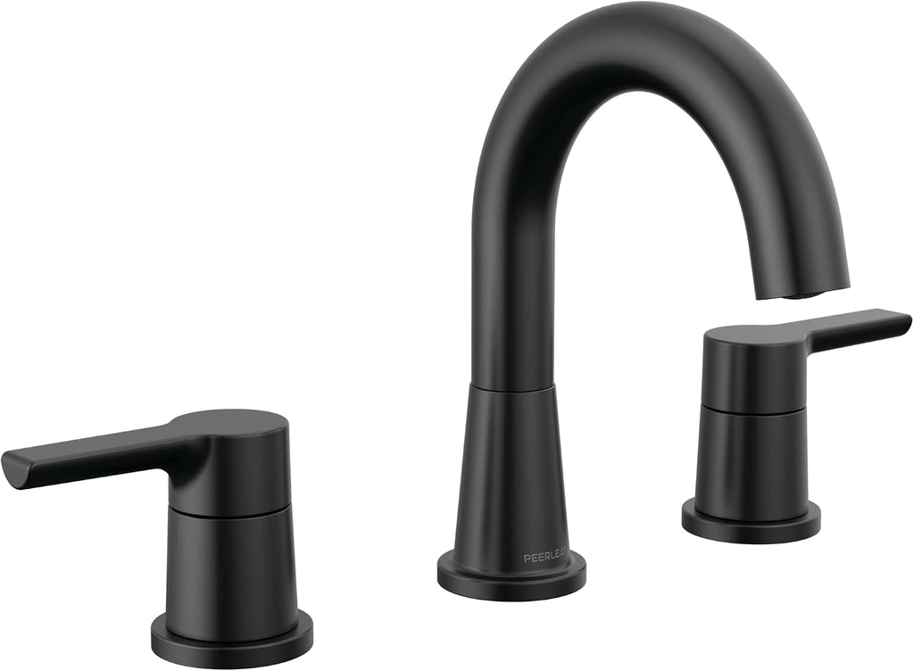 Peerless P3512LF-BL Flute Bathroom Faucet, Matte Black