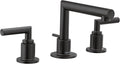 Moen TS43002BL Arris Two-Handle Modern 8 in. Widespread Bathroom Faucet Trim Kit, Valve Required, Matte Black