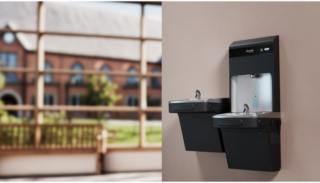 Elkay Pro Filtration LZSTL8WSBPRO Bottle Filling Station & Bi-Level ADA Cooler Refrigerated Black