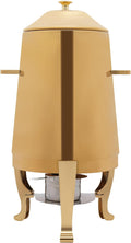 3.4 Gallon/13l Beverage Dispenser For Coffee Tea Hot Water,Coffee Urn With Fuel Holder,Hot Drink Dispenser With Stand,Coffee Dispenser With Fuel Holder And Practical Faucet For Hotels,Banquets(Gold)