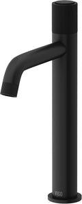 VIGO Apollo Single-Handle Single-Hole Mount Vessel Bathroom Sink Faucet, 12-Inch, Matte Black, Modern Design, Solid Brass, 1.2 GPM WaterSense & Ceramic Disc Valve, Corrosion-Resistant