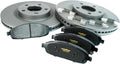Goodyear | Premium Rear Rotors (2) and Brake Pads (4) for Chrysler 300 (2005-2020); Dodge Challenger (2009-2020); Charger (2006-2020); Magnum (2005-2008).