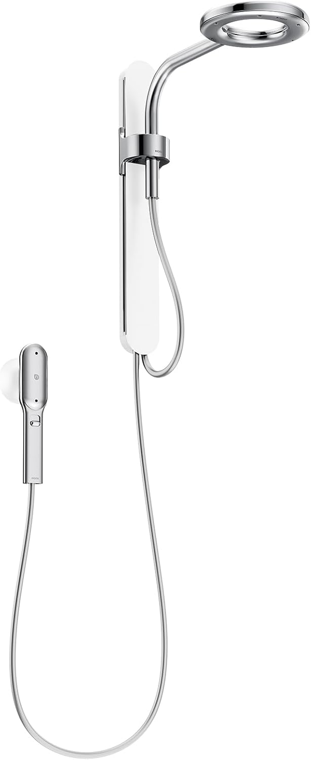 Moen N207C0CH Spa Shower including Rainshower, Handshower and Magnetic Dock, Chrome/White