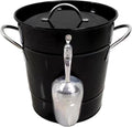 Ice Bucket,Ice Bucket with Lid and Ice Tongs,3.5L Metal Double Walled Ice Bucket Set, Home Kitchen Gifts with Lid, Modern Ice Bucket, Ice Buckets for Parties, Durable Ice Bucket, Ideal for P
