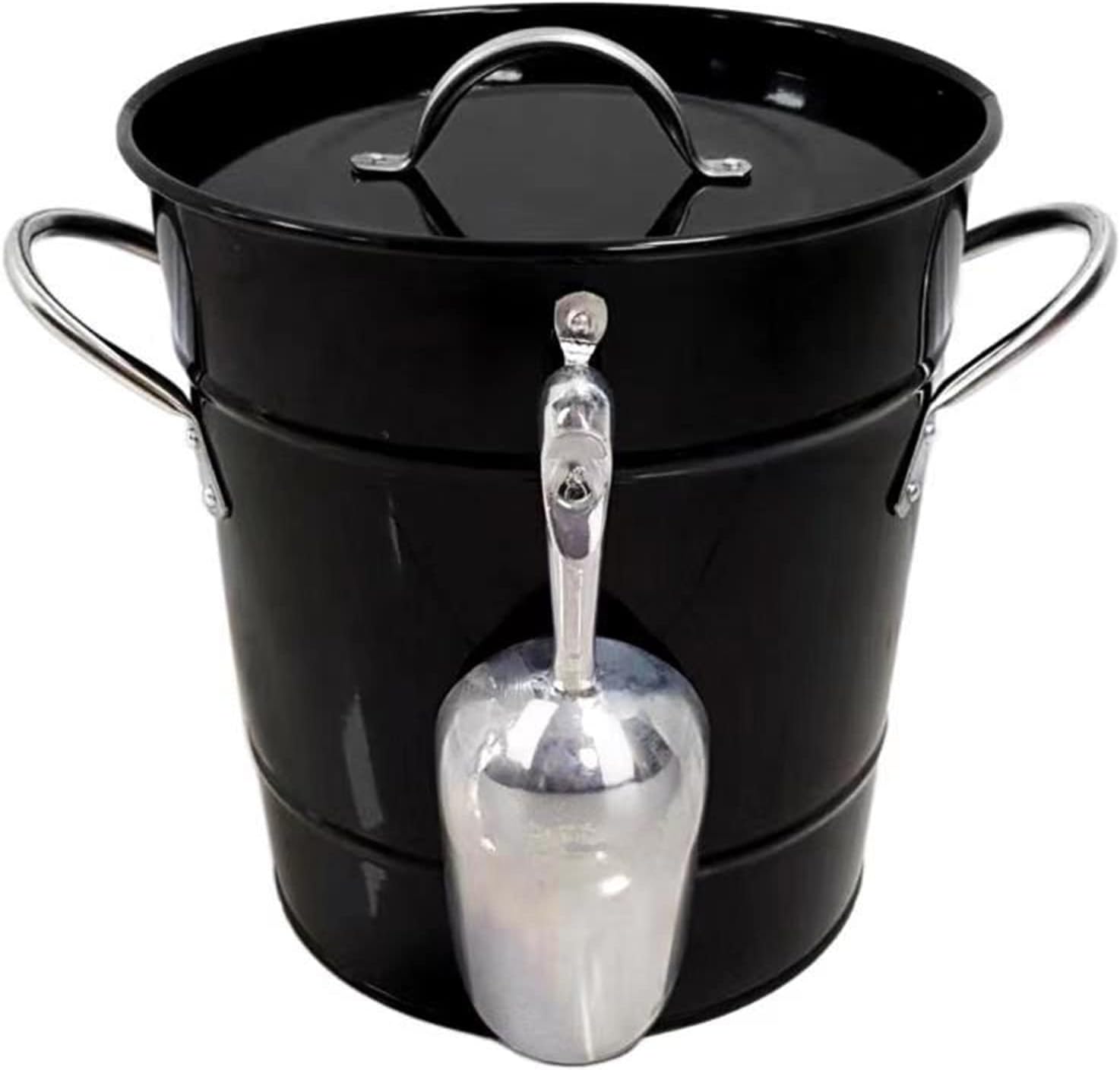 Ice Bucket,Ice Bucket with Lid and Ice Tongs,3.5L Metal Double Walled Ice Bucket Set, Home Kitchen Gifts with Lid, Modern Ice Bucket, Ice Buckets for Parties, Durable Ice Bucket, Ideal for P