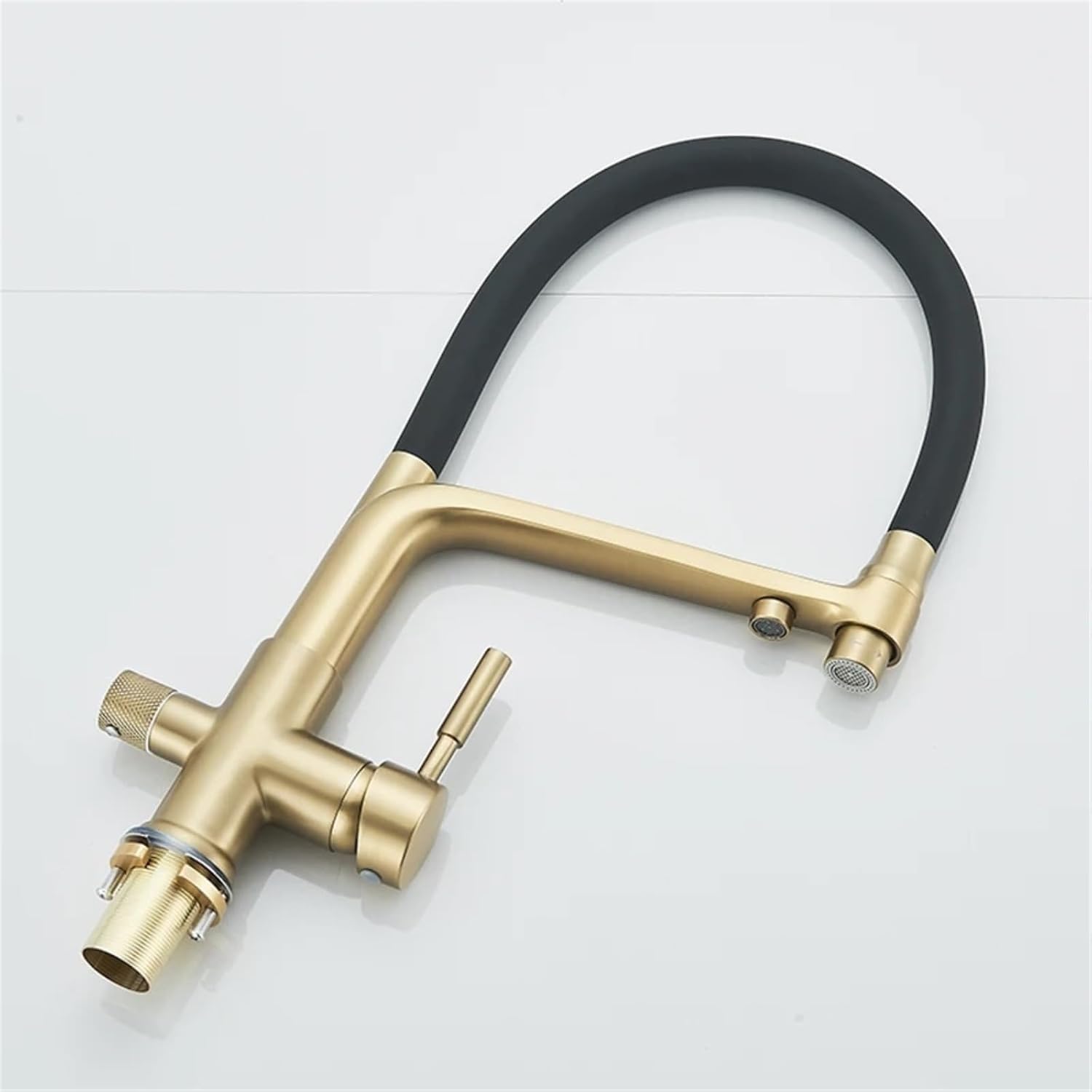 Pure Water Kitchen Faucets 360 Swivel Filter Faucet for Kitchen Pull Down Purification Water Mixer Tap(Brushed Gold)