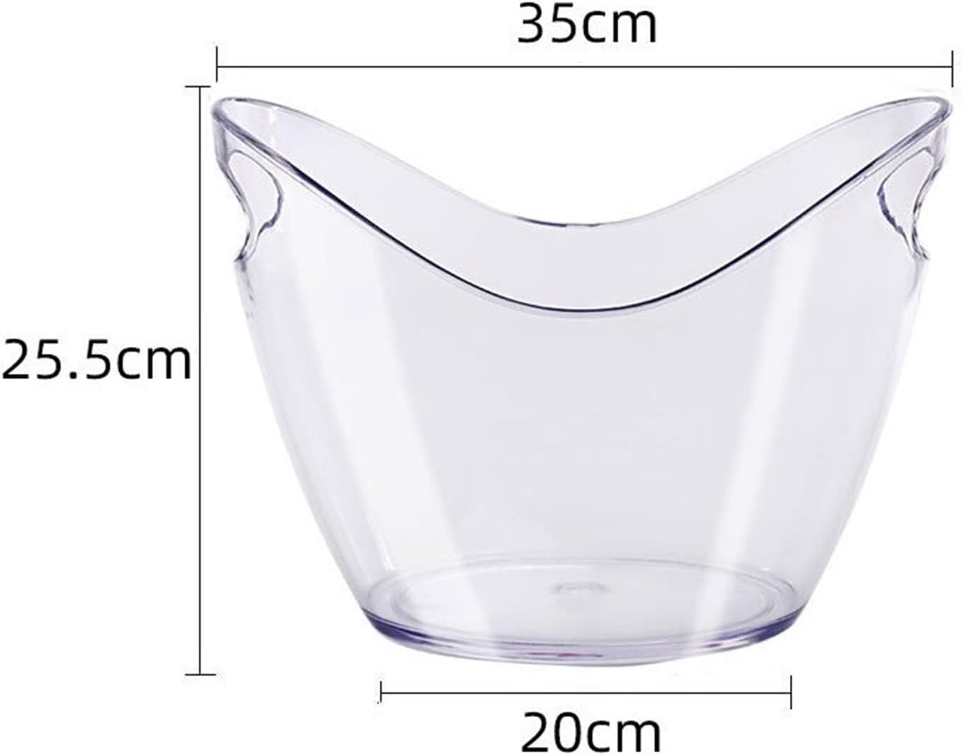 Ice Bucket 8L Acrylic Ice Bucket Tub Oval Storage Champagne Bottles for Drinks and Parties(Purple)