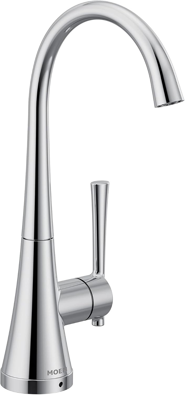 Moen Chrome Kurv One-Handle High Arc Single Mount Cold Water Beverage Faucet with Optional Filtration System, S5560