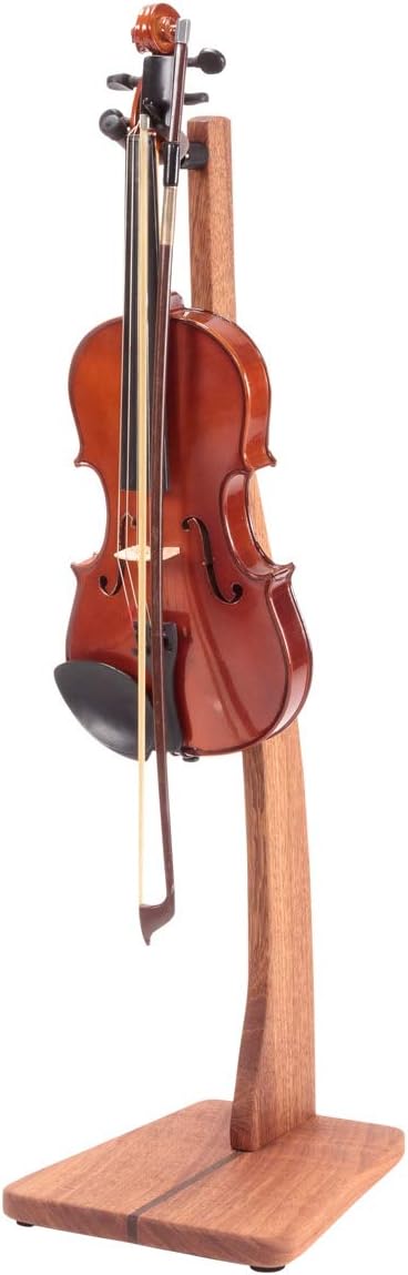 Zither Wooden Violin or Viola Stand - Handcrafted Solid Mahogany Wood Floor Stands, Made in USA